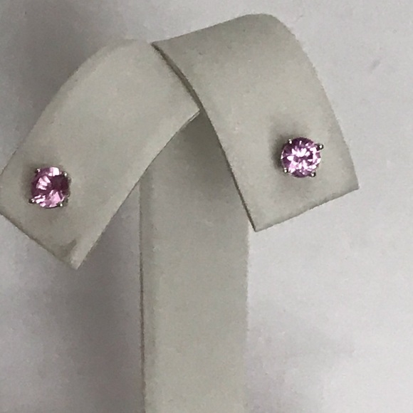 Chuck Clemency 14k Pink Sapphire Stud Earrings - Picture 11 of 14